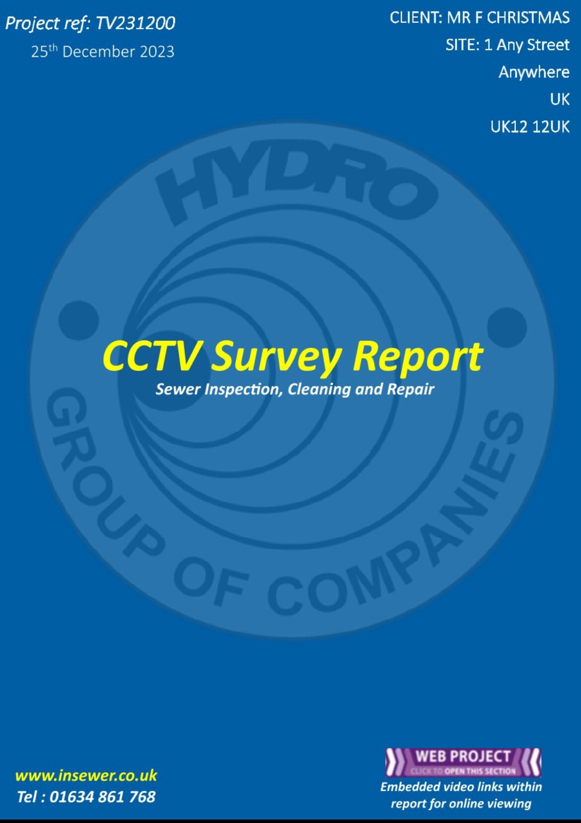 CCTV Report Sample Front Page
